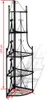 A black metal corner shelf unit with multiple tiers. Náhled obrázku produktu