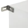 A close-up shot of a metal bracket attached to the corner of a white furniture piece. Podgląd zdjęcia produktu