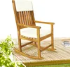 CASARIA® Schaukelstuhl Gartenstuhl Holz Creme 160kg Produktbild-Vorschau 7