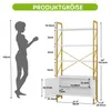 BALCONERA Weiß-Goldenes Bücherregal 5 Etagen - Mit Produktbild-Vorschau 4