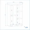 KOMTO Bücherregal Weiß - Bücherschrank Regal Schmal mit 5 Produktbild-Vorschau 3