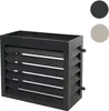 A dark gray louvered cover for an air conditioning unit or heat pump, shown in a studio setting against a white background. Anteprima dell’immagine prodotto