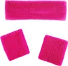 Oblique Unique Stirnband + Schweißband Set Neon Pink Produktbild-Vorschau 1