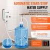 A water dispenser pump system is shown with its features highlighted by text overlays and icons. Náhľad obrázku produktu