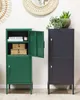 BELIANI Hoher Aktenschrank Grün Stahl 40x40x102 cm mit 2 Produktbild-Vorschau 4