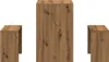 A set of three wooden furniture pieces, including a tall rectangular cabinet and two smaller square cabinets, arranged against a white background. Náhled obrázku produktu
