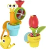Two bath toys, a snail and a flower, are displayed against a white background. Podgląd zdjęcia produktu