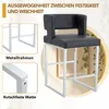 Lot de 2 tabourets de bar, style nordique, carrés, Voir les images du produit 14