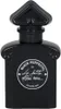 A black perfume bottle with a decorative cap and a white label. Produktbild-Vorschau