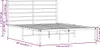 A technical drawing with dimensions of a metal bed frame. Anteprima dell’immagine prodotto