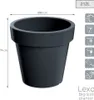 Kvetináč Kvetináč XXL Ø 80 cm antracitový okrúhly Náhľad obrázku produktu 11