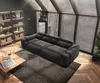 DELIFE Big-Sofa Sirpio XL 270x130 cm Mikrofaser Schwarz Produktbild-Vorschau 4