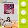 ARTland Leinwandbild Felix pink Größe: 30x30 cm Produktbild-Vorschau 3