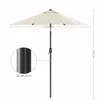 SONGMICS Sonnenschirm Ø210 cm UPF 50+ beidseitig um 30° Produktbild-Vorschau 7