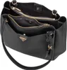 Schwarze Damen-Tasche mit Henkel & Reißverschlusstaschen – Produktbild-Vorschau 19