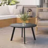 Outsunny Beistelltisch Balkontisch aus Metall Rund Produktbild-Vorschau 9