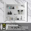 AICA LED Spiegelschrank 80x70cm Weiß Matt Produktbild-Vorschau 3