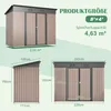 Gartenhaus 242 x 126 x 182 cm, Geräteschuppen aus Metall Produktbild-Vorschau 2