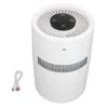 A white cylindrical air purifier with a black control panel on top and a USB charging cable next to it, set against a white background. Náhled obrázku produktu