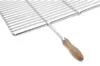 DEOS Grillrost aus Edelstahl 53 × 38 cm mit Holzgriffen Produktbild-Vorschau 3