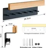 Schlüsselbrett mit Ablage, Schlüsselbrett Holz mit 6 Produktbild-Vorschau 7