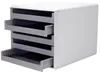 Cassettiera 5 cassetti aperta grigio chiaro/grigio scuro Anteprima dell’immagine prodotto 2