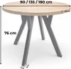 Giuseppe Runder Ausziehbarer Esstisch Durchmesser 90 / 135 Produktbild-Vorschau 10