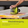 A person is using a Ryobi sander on a piece of wood with colorful paint. Podgląd zdjęcia produktu