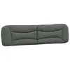 Möbel Bett mit Matratze Dunkelgrau 200x200 cm Stoff - Produktbild-Vorschau 4