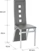 A single chair with dimensions shown. Voir les images du produit
