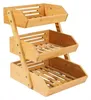 Relaxdays Obst Etagere Bambus, 3 Etagen, HBT 41x33x30 cm, Produktbild-Vorschau 7