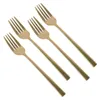 Dessertgabeln für Kuchen und Snacks, Stahl, Gold, 4 Stück, Produktbild-Vorschau 6