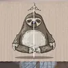ARANDE Faultier Gardine, Cartoon-Faultier meditiert Lotus Produktbild-Vorschau 1