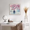 Gerahmtes Poster - Rahmen in heller Eiche - Paar Paris Baum Produktbild-Vorschau 6
