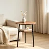 KOMFOTTEU Couchtisch rund, Ø39 cm Wohnzimmertisch klein mit Produktbild-Vorschau 2
