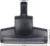 A black vacuum cleaner brush head with measurement indicators. Produktbild-Vorschau