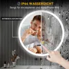 Puluomis koupelnové zrcadlo bez mlhy 50 cm s teplotou Náhled obrázku produktu 4