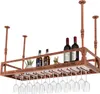 A ceiling-mounted wine rack with bottles and glasses. Podgląd zdjęcia produktu