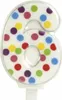 Bunte Konfetti Zahlenkerze Nummer 6 (6,5cm) Produktbild-Vorschau 1
