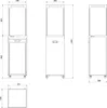 Technical drawings with dimensions of a patio heater. Produktbild-Vorschau
