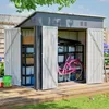 Metalen tuinschuur 242 × 120 × 192 cm, tuinhuisje met 3 Productafbeelding-voorbeeld 9