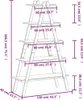 vidaXL Regal mit 5 Böden A-Form 110x40x180,5 cm Massivholz Produktbild-Vorschau 7