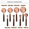 Solidchoice - Set van 8 Roze Gouden Maatbekers en Lepels Productafbeelding-voorbeeld 2