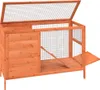 vidaXL Kaninchenstall Braun 103x44x69,5 cm Massivholz Produktbild-Vorschau 4