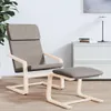 vidaXL Fußhocker Taupe 51x41x40 cm Stoff Produktbild-Vorschau 3
