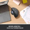 A Logitech ERGO M575 trackball mouse is shown on a wooden desk next to a laptop and some papers. Anteprima dell’immagine prodotto