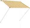 stiahnuteľná markíza vidaXL 150 × 150 cm žlto-biela Náhľad obrázku produktu 1