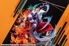 Two anime figures, one engulfed in flames and the other surrounded by water and ice, are displayed against a dynamic orange and black background. Produktbild-Vorschau