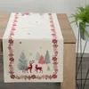 Ubrus běhoun 47x140 Vánoční tapiserie krémová červená sob Náhled obrázku produktu 5