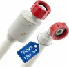 A product image showing a washing machine inlet hose with an Aquastop safety device and a tag. Produktbild-Vorschau
